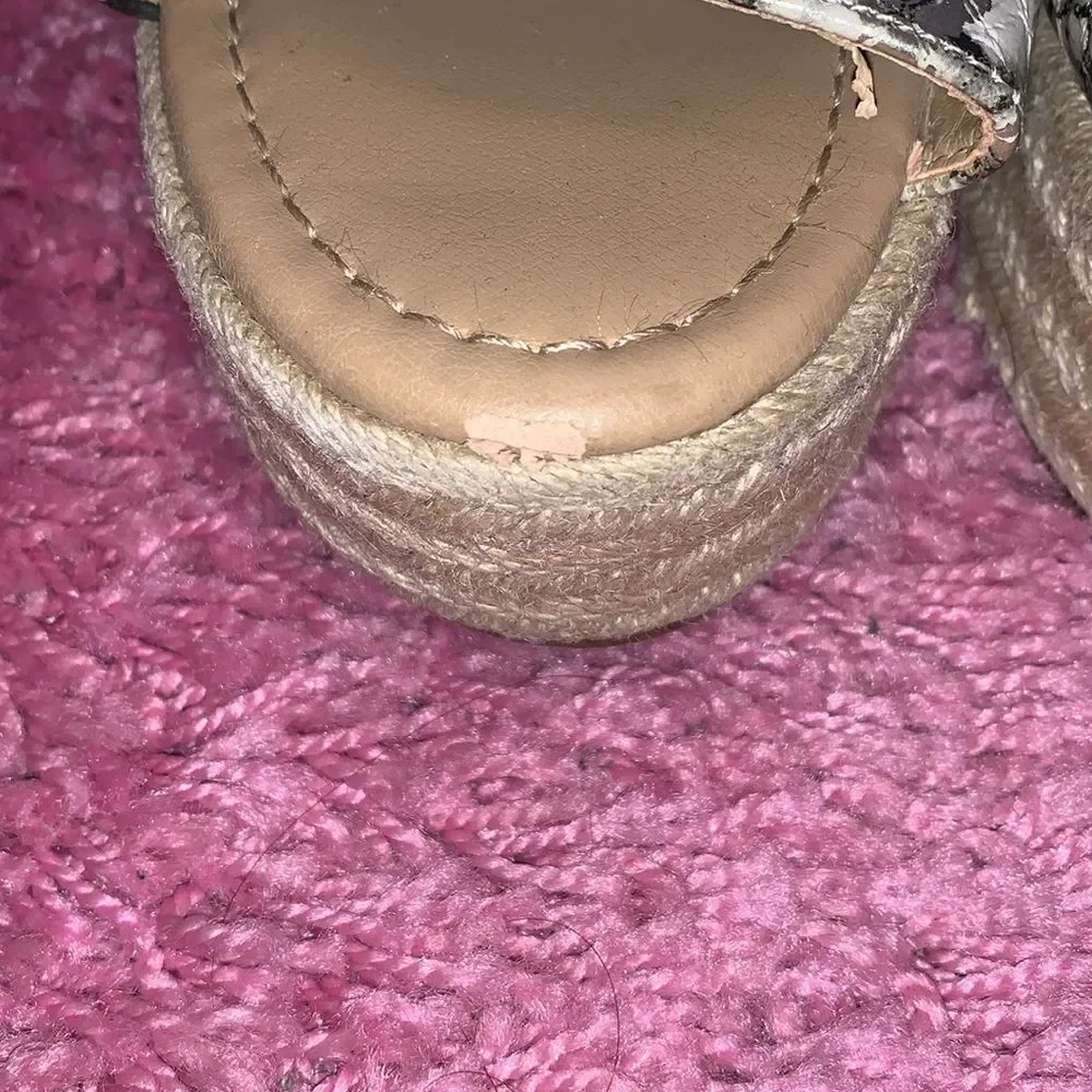 Steve Madden Snakeskin Platform Sandals